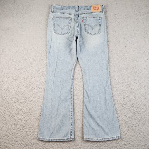 Levi's 519 Jeans Women's 9 JR S Low Flare Light Wash Blue Denim Pants Y2K - Picture 2 of 10